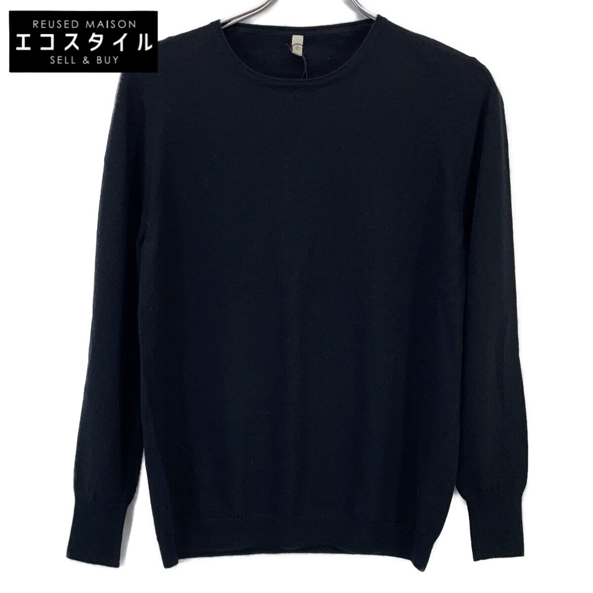TOYOBOSHI ITOYOSHI Black ALASHAN Cashmere Knit Sweater Top
