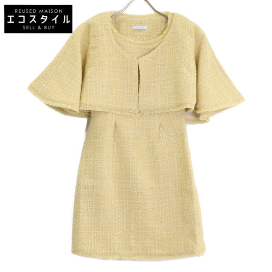 VALLAN VLN24SS-TCSD Yellow Tweed Dress Dress