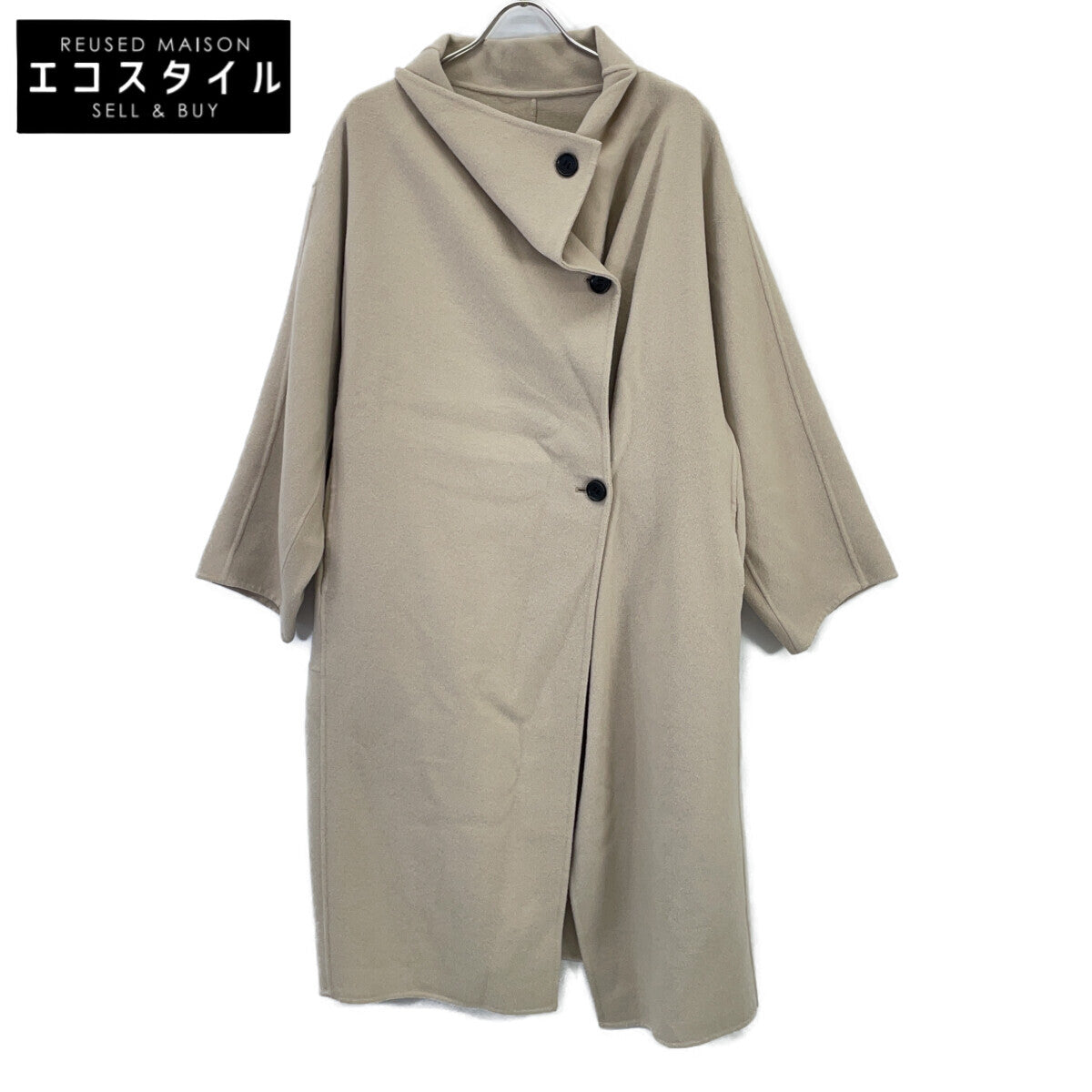 Rouge vif ルージュヴィフ 3145-00-00001 Beige Super 140s Reversible Coat Coat
