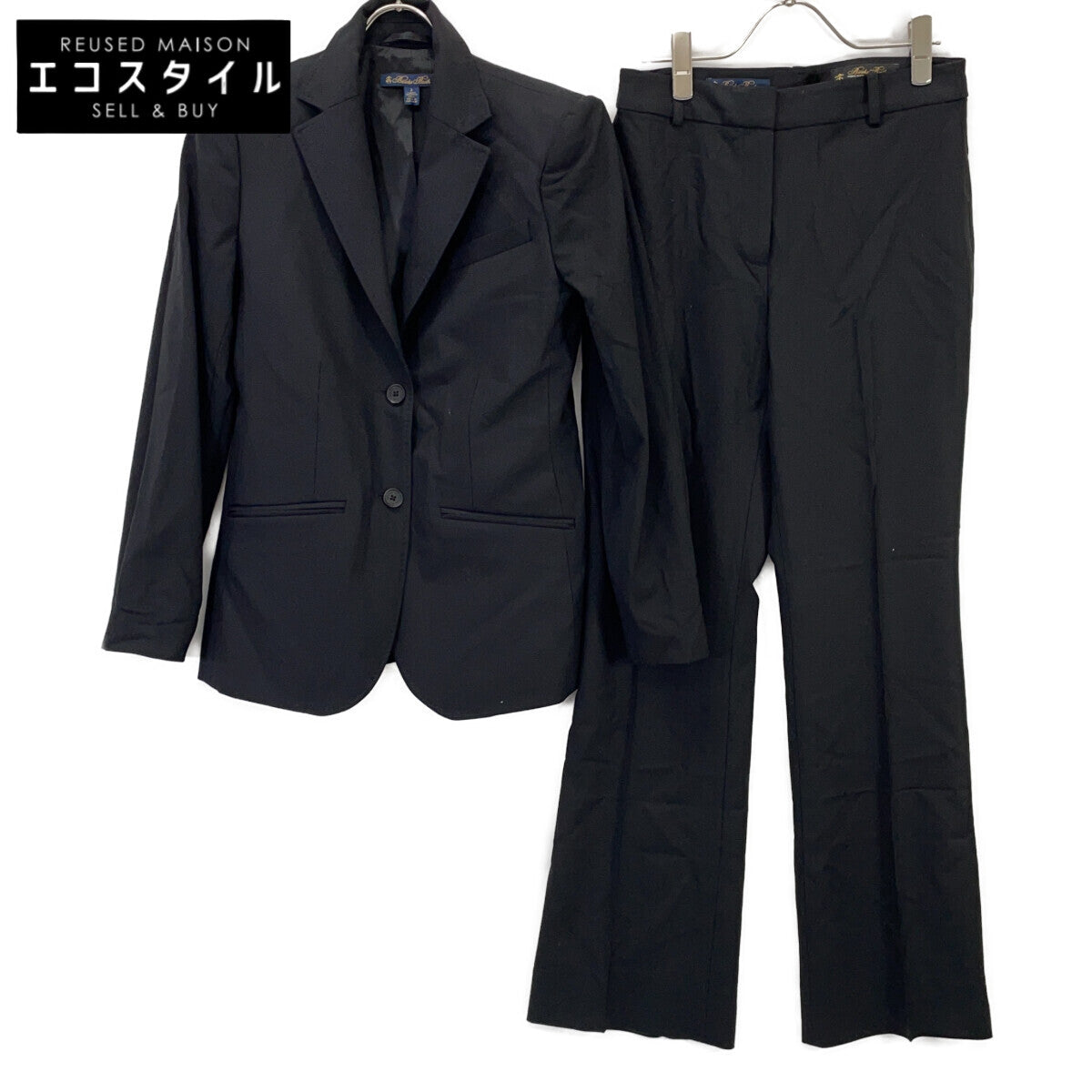 Brooks Brothers Black Wool Lanificio di Pray Suit Set-up