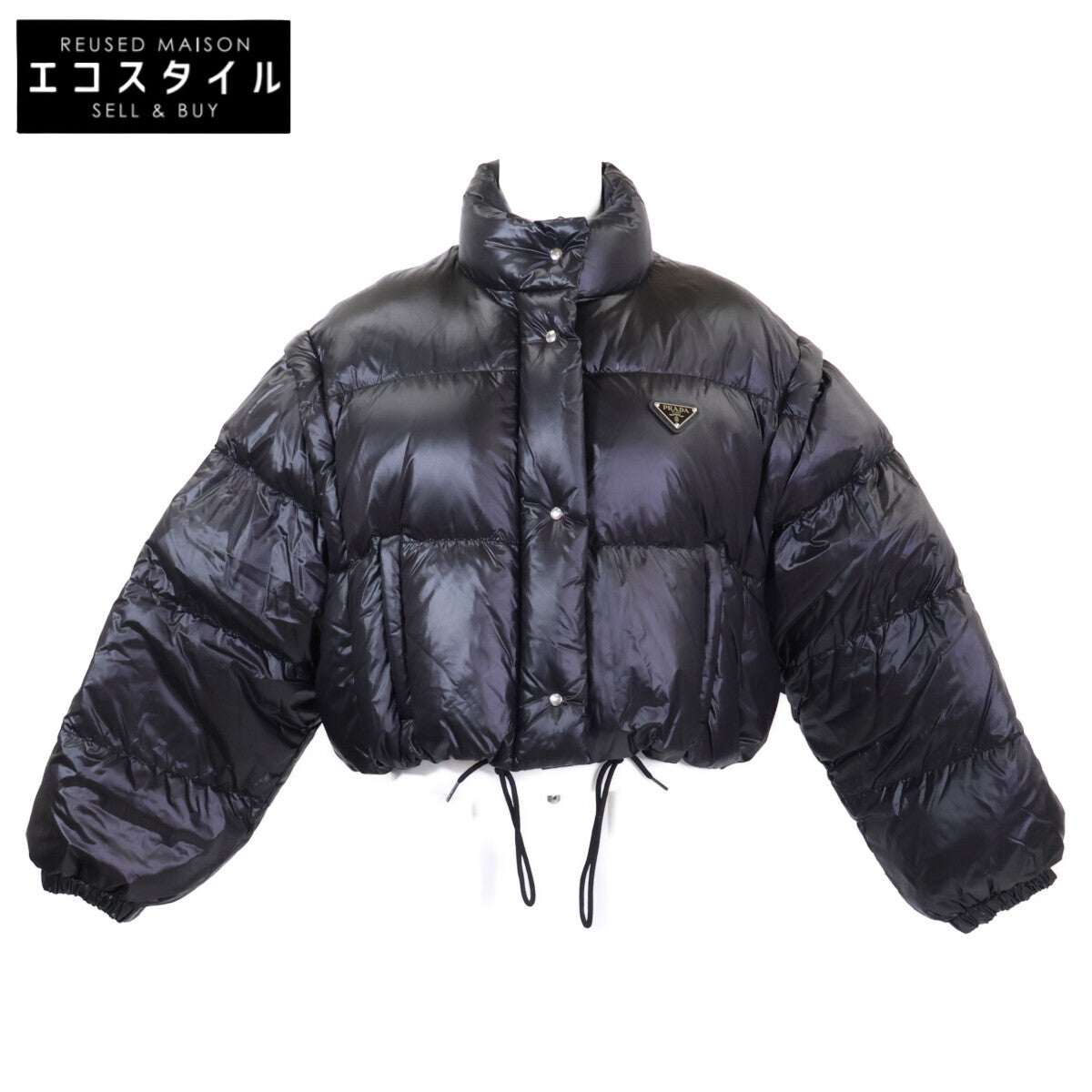 PRADA 普拉达 【美品/国内正品/24AW】291805 S222 11A9 Re-Nylon 短款两穿羽绒服 夹克 36