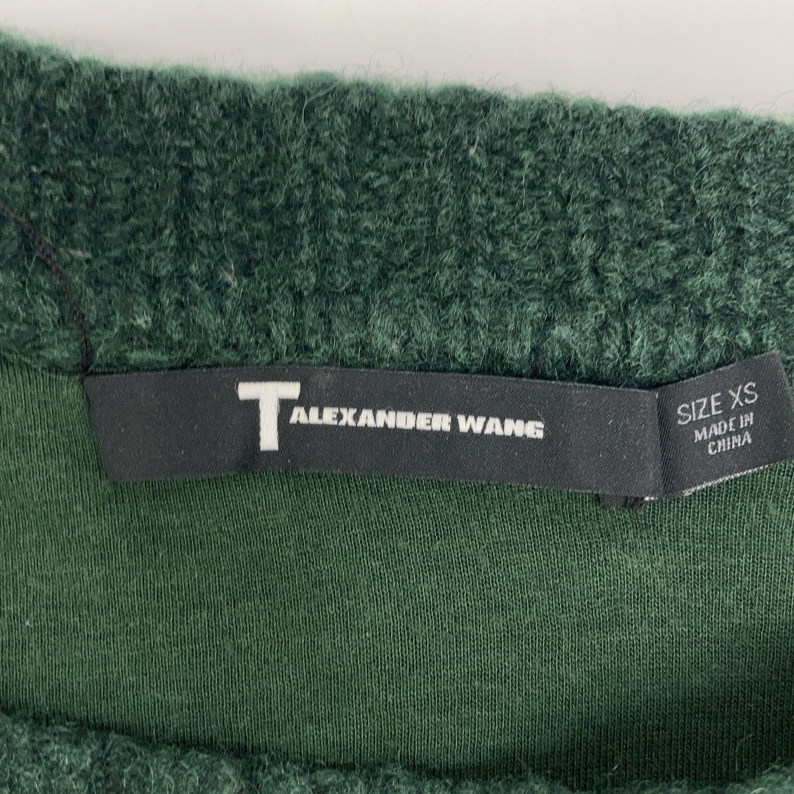 ALEXANDER WANG Alexander Wang 11794 Green Wool Knit Top XS