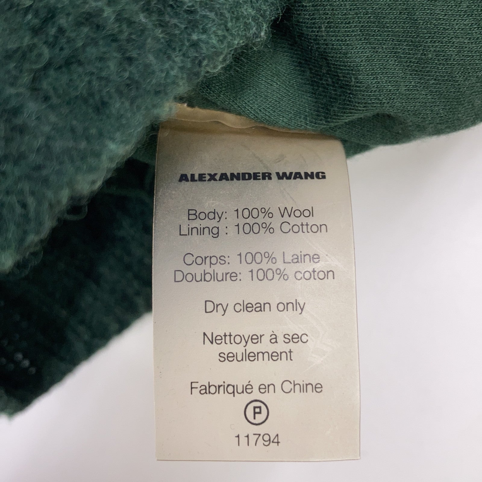 ALEXANDER WANG Alexander Wang 11794 Green Wool Knit Top XS