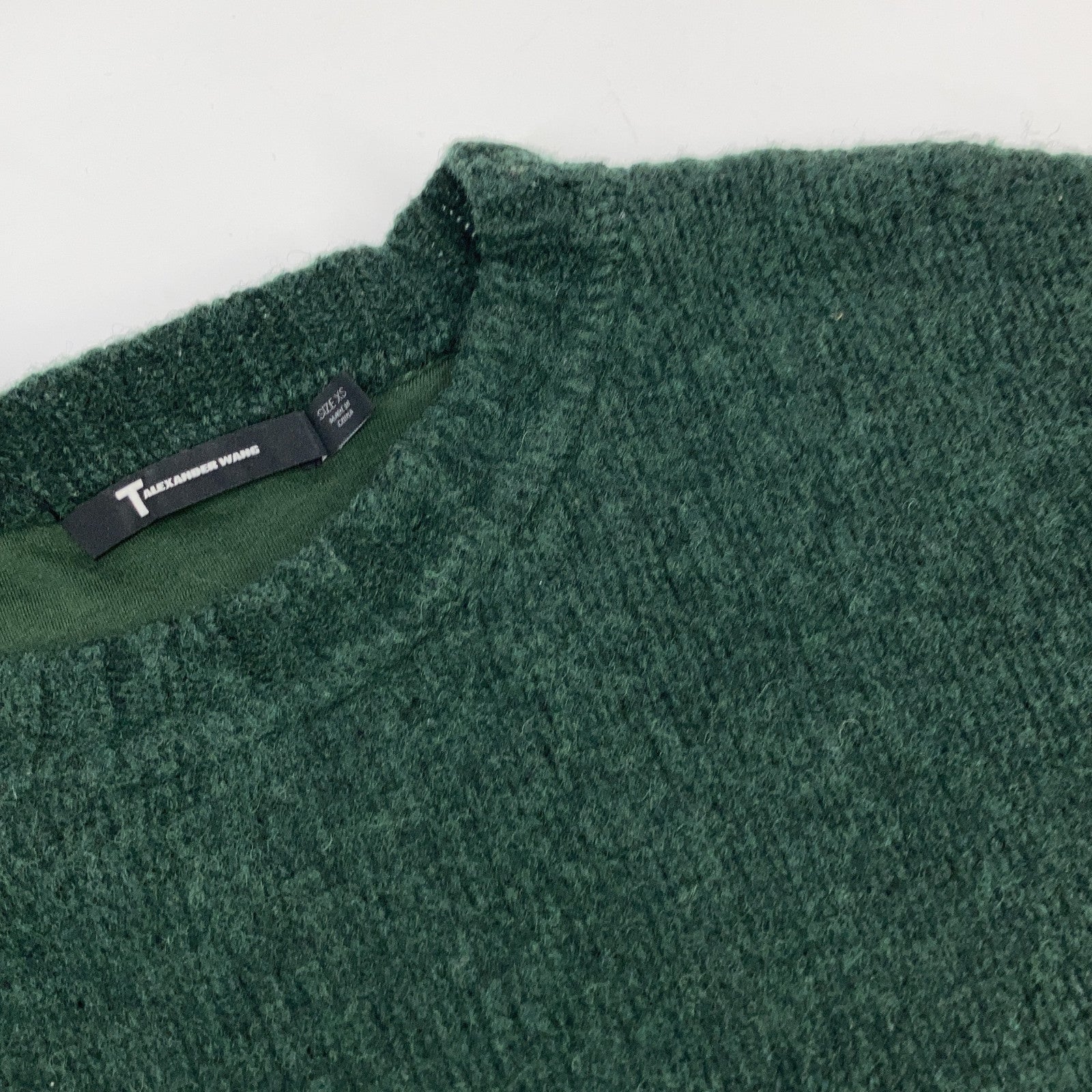 ALEXANDER WANG Alexander Wang 11794 Green Wool Knit Top XS