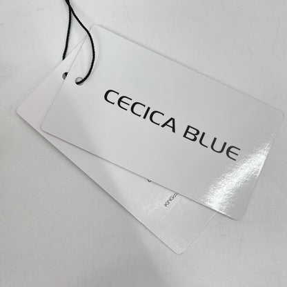 CECICA BLUE セシカブルー 7345-51705 グリーン 英字 バイカラー スタンドニット トップス
