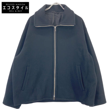 YOAK ヨーク YK25FW01034B ブラック Melton Stand Collar Zip Blouson ジャケット