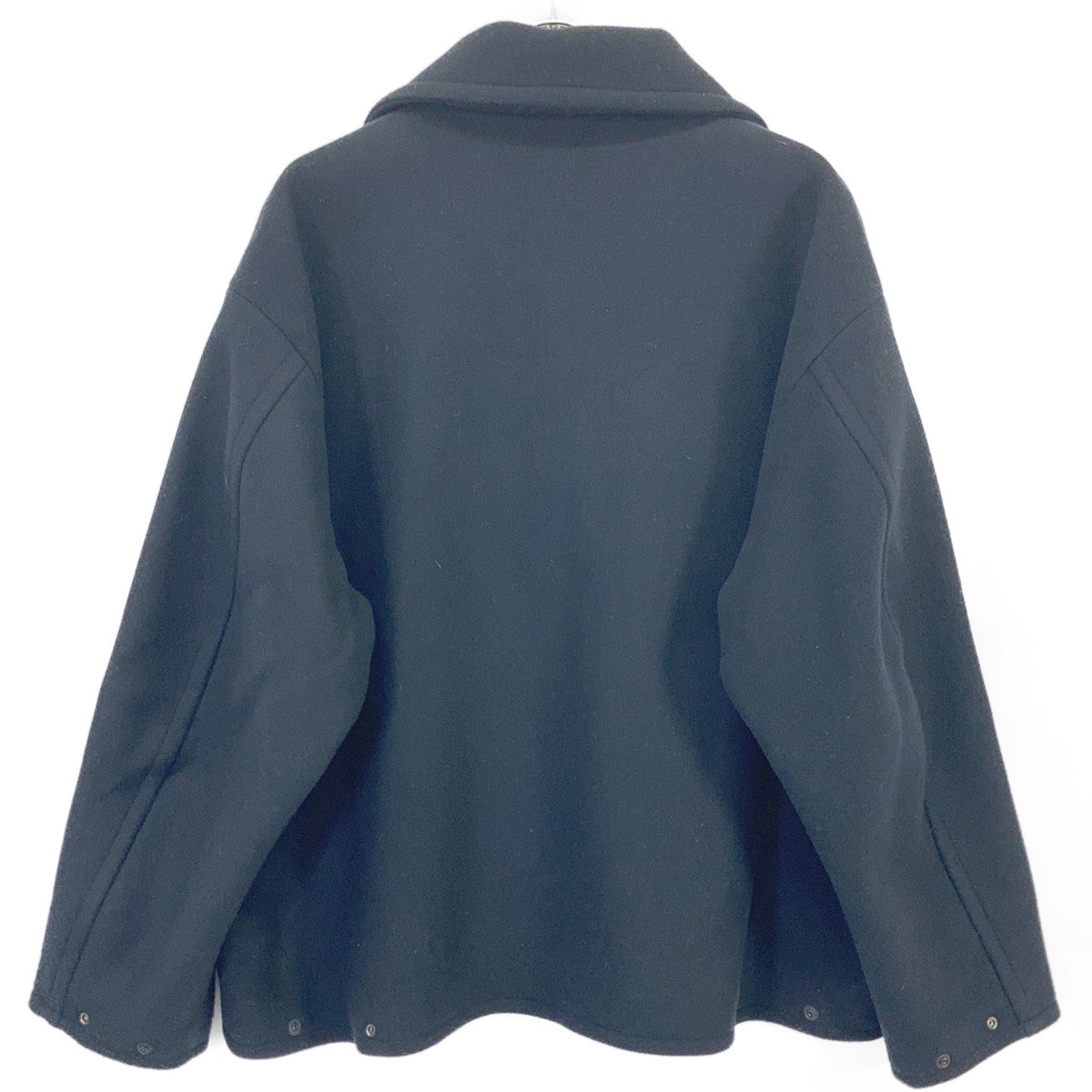 YOAK ヨーク YK25FW01034B ブラック Melton Stand Collar Zip Blouson ジャケット