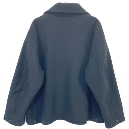 YOAK ヨーク YK25FW01034B ブラック Melton Stand Collar Zip Blouson ジャケット