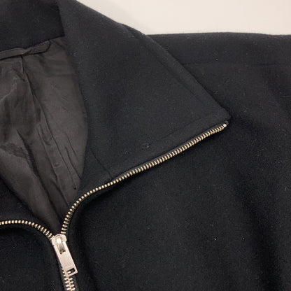 YOAK ヨーク YK25FW01034B ブラック Melton Stand Collar Zip Blouson ジャケット