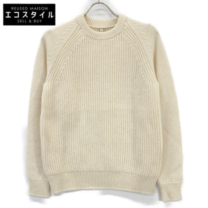 TOYOBOSHI ITOI Off-White 15IT-PC2310 MAKI 100% Cashmere Crew Neck Sweater Top 2