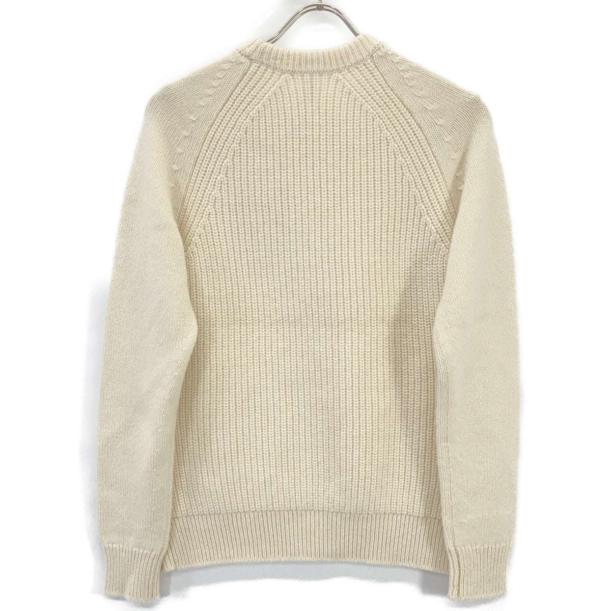 TOYOBOSHI TOYOBOSHI Itoi white natural 15IT-PC2310 MAKI 100% cashmere crew-neck sweater top