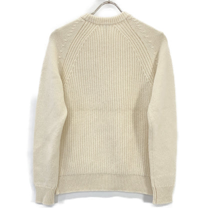 TOYOBOSHI TOYOBOSHI Itoi white natural 15IT-PC2310 MAKI 100% cashmere crew-neck sweater top