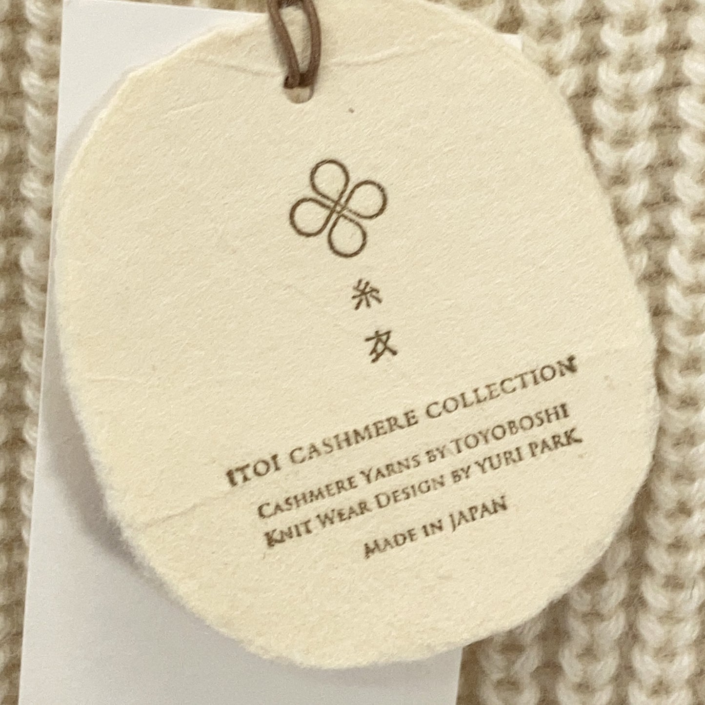 TOYOBOSHI ITOI Off-White 15IT-PC2310 MAKI 100% Cashmere Crew Neck Sweater Top 2