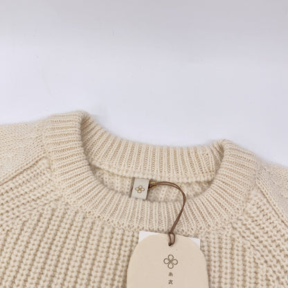 TOYOBOSHI ITOI Off-White 15IT-PC2310 MAKI 100% Cashmere Crew Neck Sweater Top 2