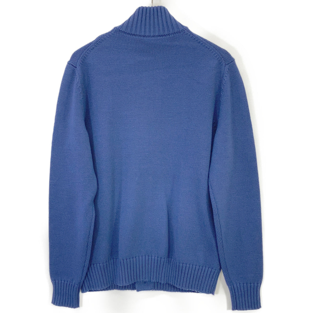 ZANONE The Zanone 810100 ZR229 Blue 5-Gauge Wool Stand Collar Knit Cardigan CHIOTO SLIM FIT Tops 48