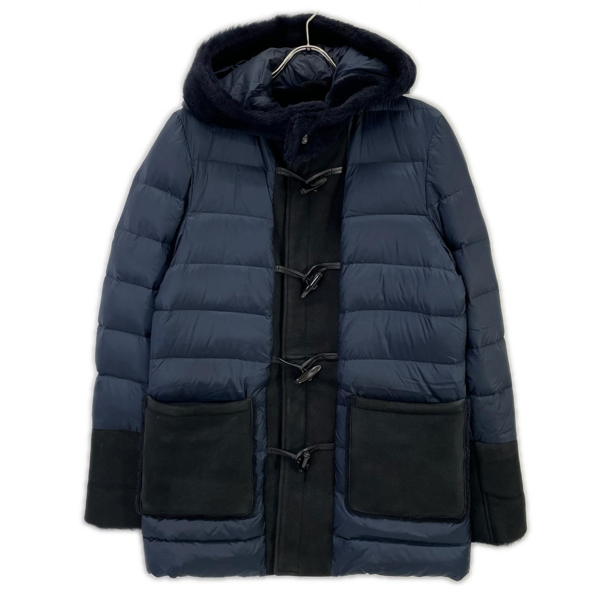 EMMETI [Excellent Condition/Domestic Authorized] Nylon x Shearling Duffle Down Coat