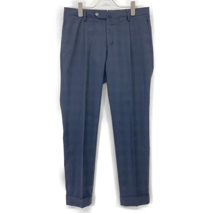 PT TORINO ピーティートリノ ネイビー チェック TECHNO WASHABLE WOOL SUPER SLIM FIT スラックス パンツ ボトムス