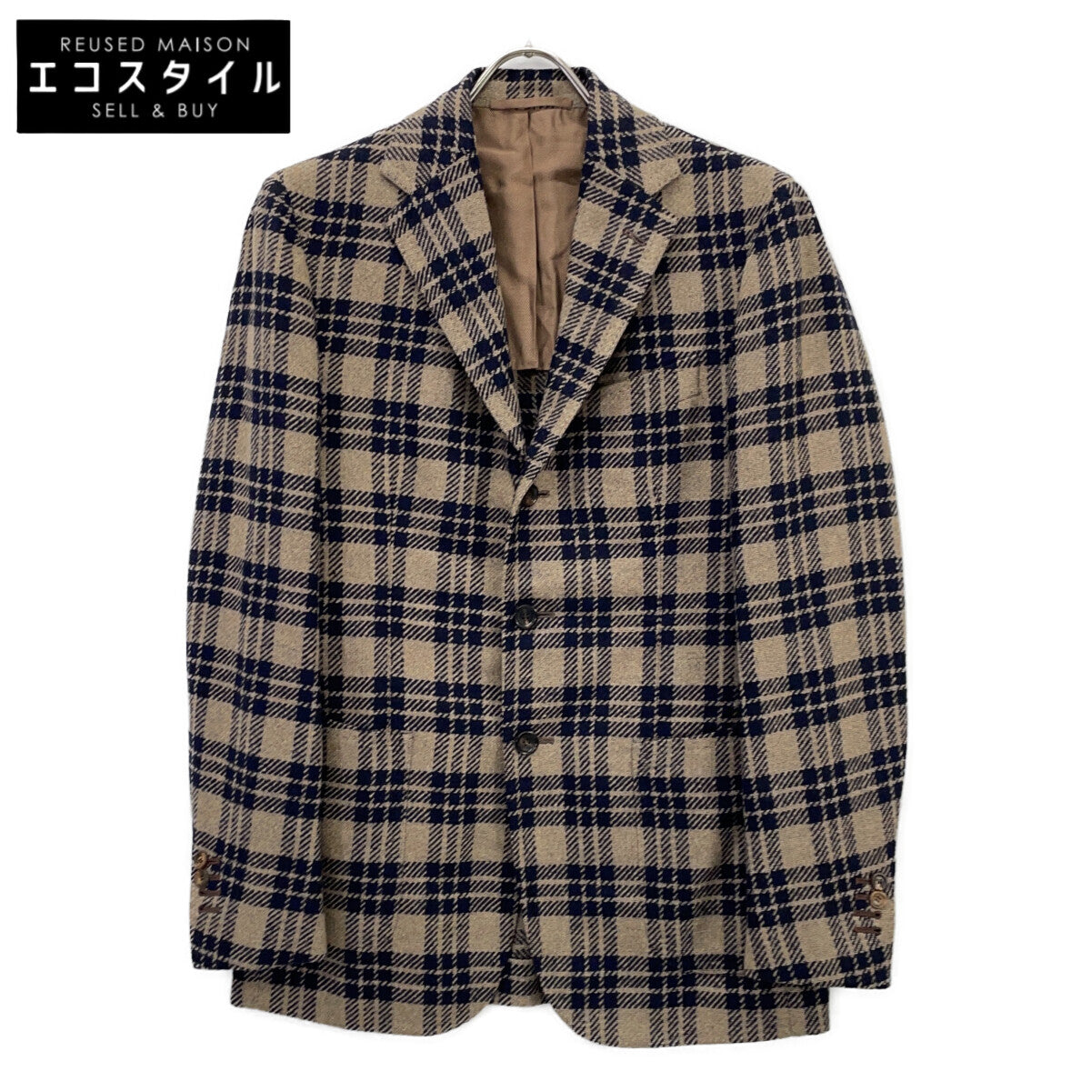 STILE LATINO Stile Latino 海军米色 GUVINCENZO35 GM21999 羊毛尼龙 格纹 夹克 夹克 46