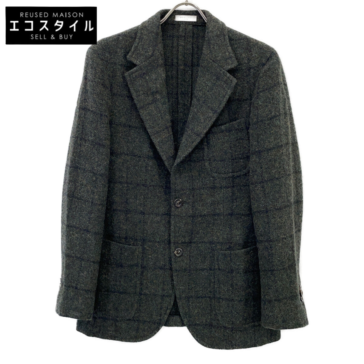 BOGLIOLI G1402E Khaki Grey 50 K JACKET Wool Single 2B Jacket 44