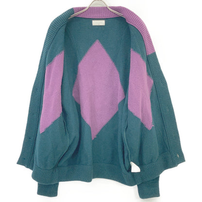 TAUPE TPM21307003 21AW Green Strein Argyle Cardigan Tops 03