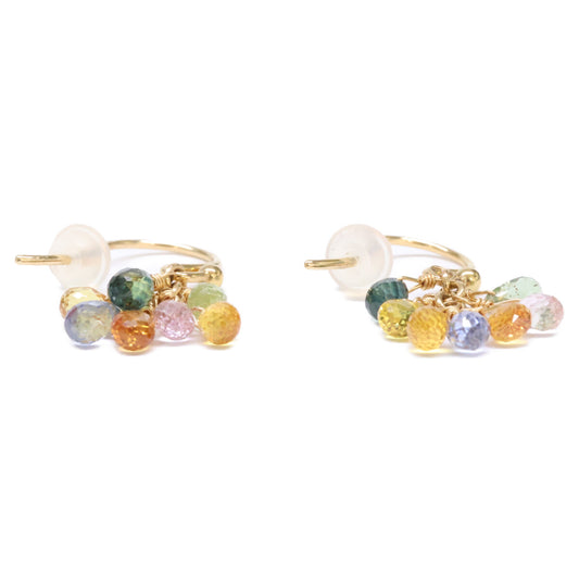 agete アガット 12069112004 Dear Precious Collection K18 マルチカラー ドロップストーン ピアス