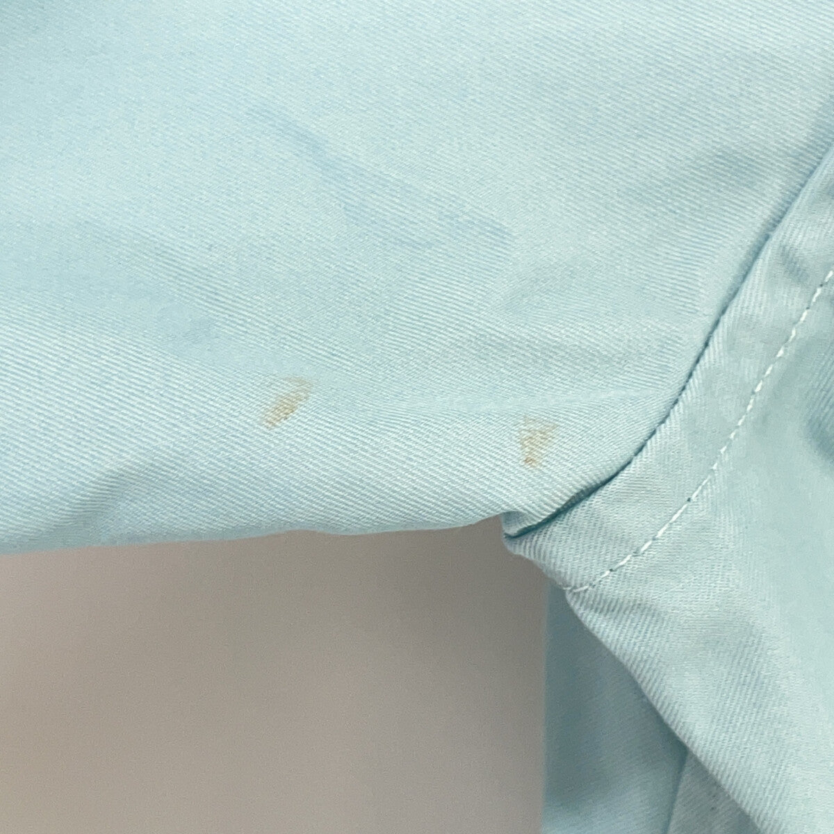 DRAWER Blue Cotton Bustle Fly-Front Stand Collar Shirt Top