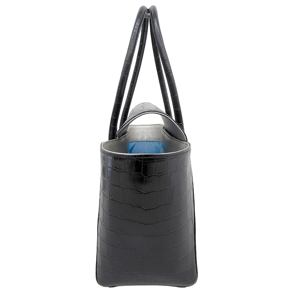 A.D.M.J. Accessoires De Mademoiselle ADMJ 新品同様 CROCOEMBOSSING BEE MOTIF BELT ACCENT TOTEBAG 25cm トートバッグ レディース ブラック トートバッグ