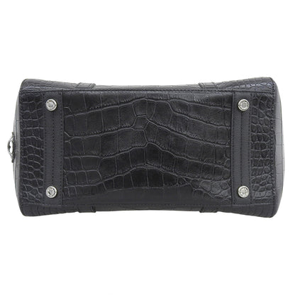 A.D.M.J. Accessoires De Mademoiselle ADMJ 新品同様 CROCOEMBOSSING BEE MOTIF BELT ACCENT TOTEBAG 25cm トートバッグ レディース ブラック トートバッグ