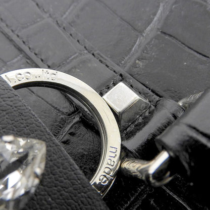 A.D.M.J. Accessoires De Mademoiselle ADMJ 新品同様 CROCOEMBOSSING BEE MOTIF BELT ACCENT TOTEBAG 25cm トートバッグ レディース ブラック トートバッグ