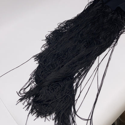 MM6 エムエムシックス ブラック 18SS S52CT0349 ノースリーブフリンジワンピース ワンピース