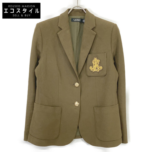 LAUREN RALPH LAUREN ローレン ラルフローレン カーキ ブリオン ジャカード ブレザー ジャケット