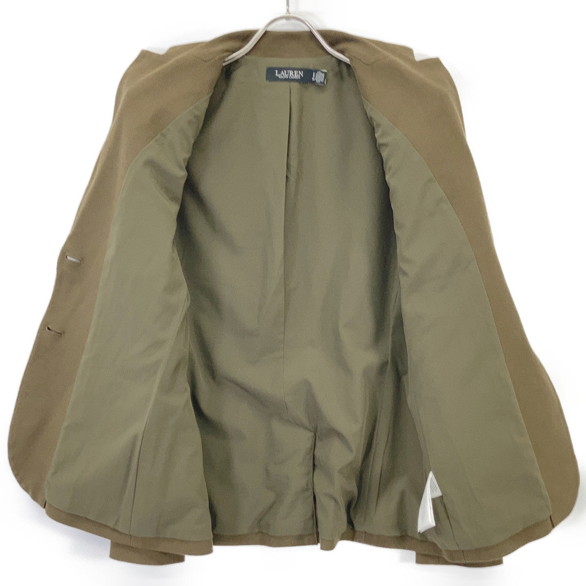 LAUREN RALPH LAUREN ローレン ラルフローレン カーキ ブリオン ジャカード ブレザー ジャケット