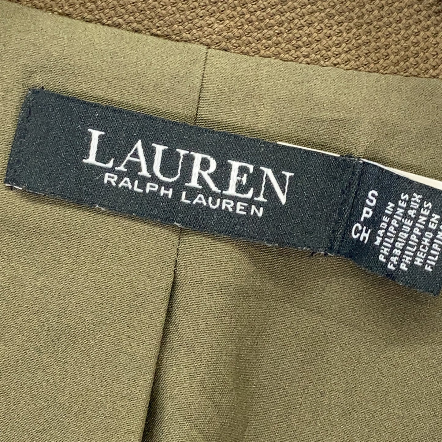 LAUREN RALPH LAUREN ローレン ラルフローレン カーキ ブリオン ジャカード ブレザー ジャケット