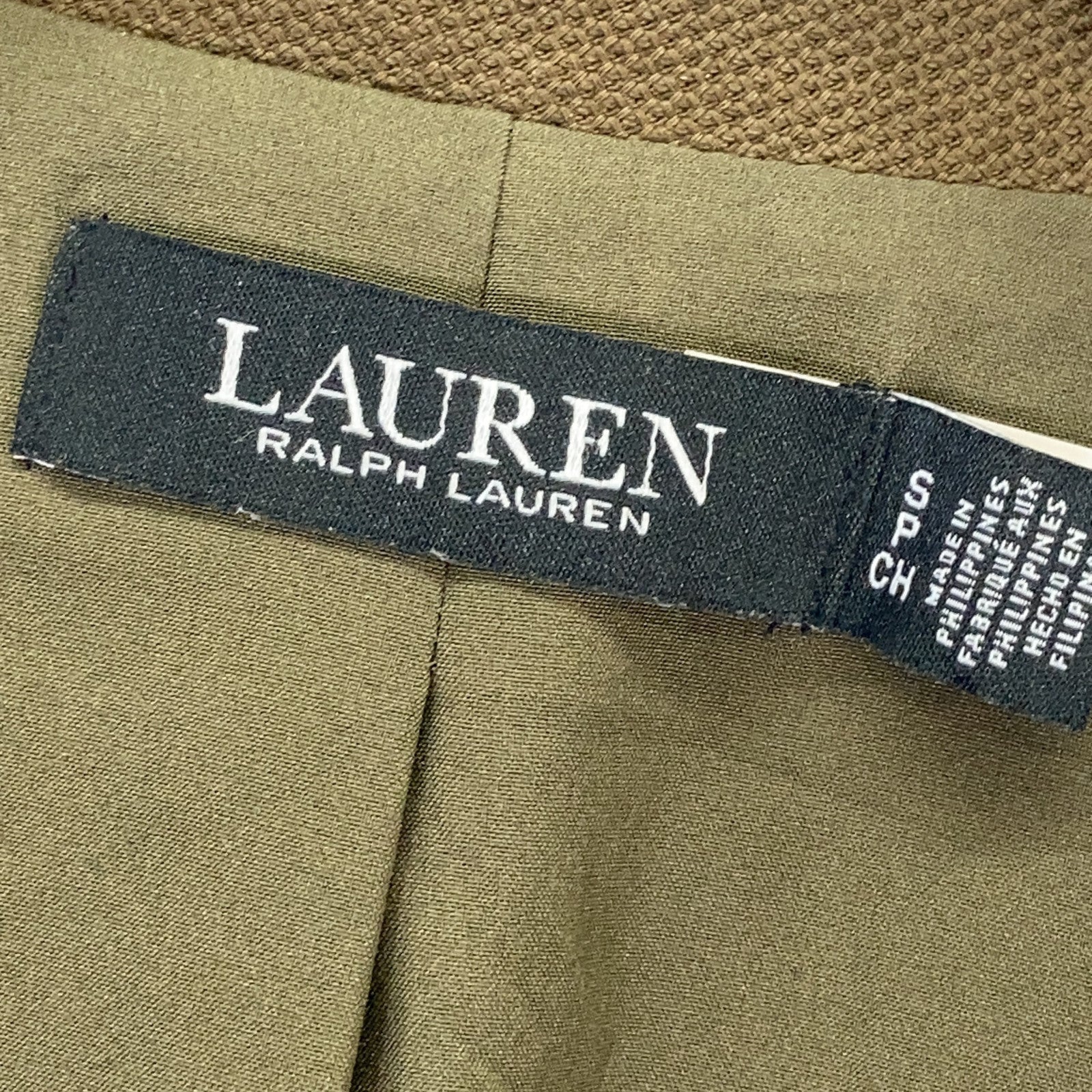 LAUREN RALPH LAUREN ローレン ラルフローレン カーキ ブリオン ジャカード ブレザー ジャケット