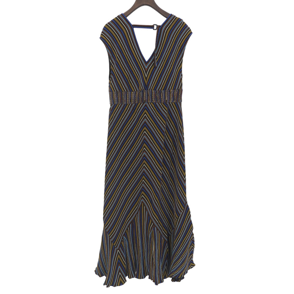 Ravissant Laviere ラヴィソンラヴィエール マルチボーダー フレアワンピース レディース ブラウン 38 0-0033-2-07-001 ワンピース 38