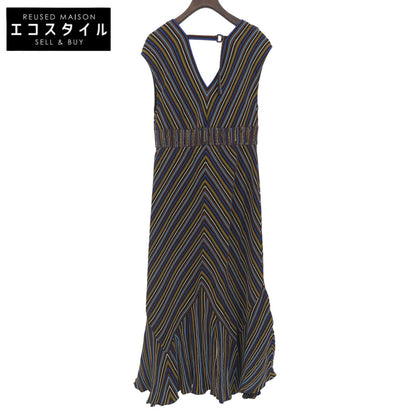 Ravissant Laviere ラヴィソンラヴィエール マルチボーダー フレアワンピース レディース ブラウン 38 0-0033-2-07-001 ワンピース 38
