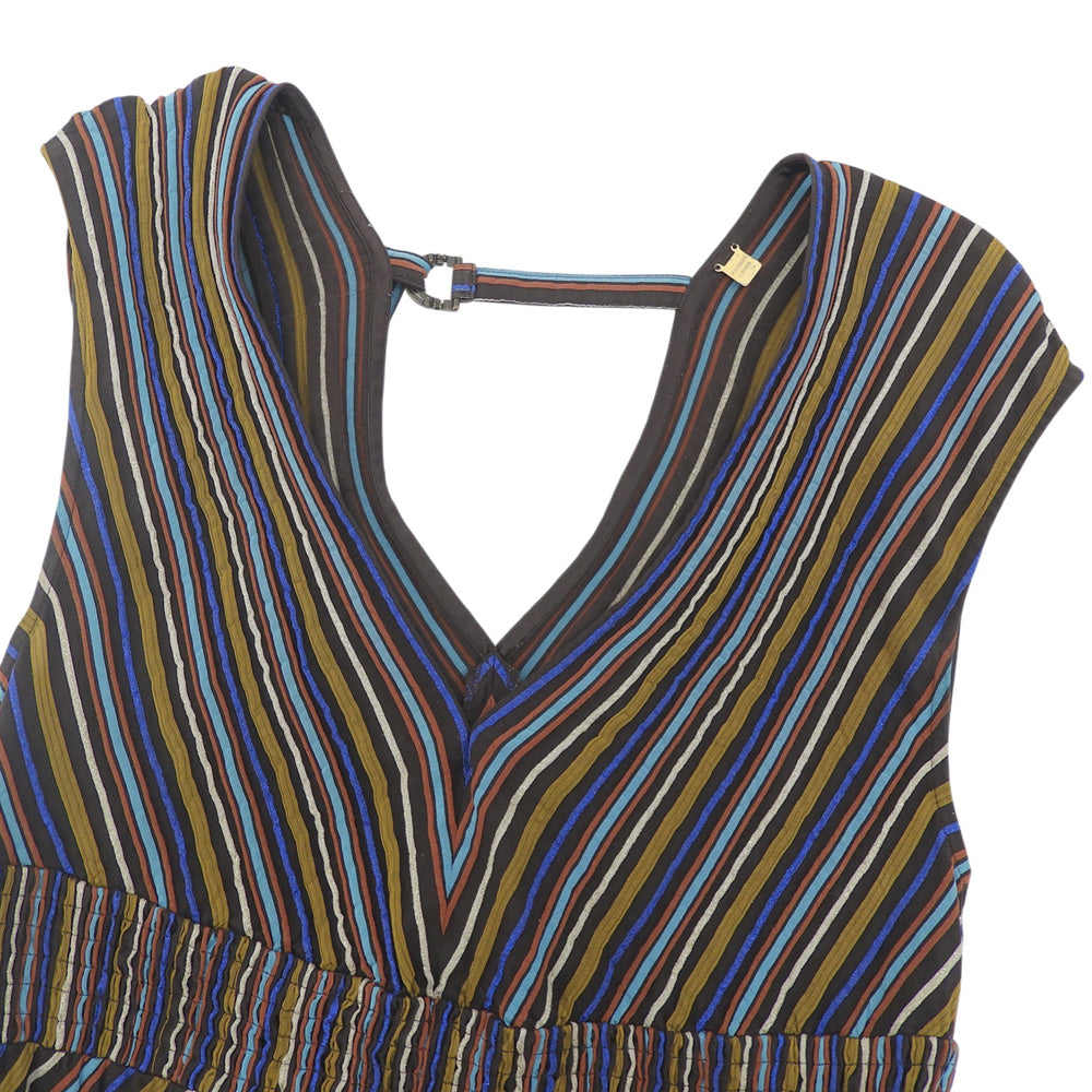 Ravissant Laviere ラヴィソンラヴィエール マルチボーダー フレアワンピース レディース ブラウン 38 0-0033-2-07-001 ワンピース 38