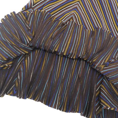 Ravissant Laviere ラヴィソンラヴィエール マルチボーダー フレアワンピース レディース ブラウン 38 0-0033-2-07-001 ワンピース 38