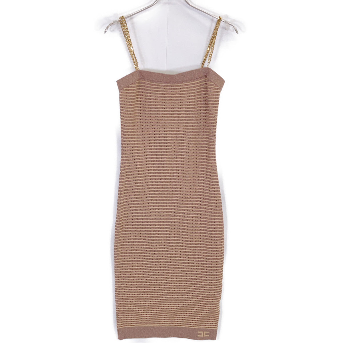 ELISABETTA FRANCHI エリザベッタフランキ AM91S22E2 ブラウン ニットシースドレス ワンピース