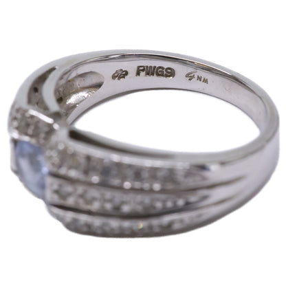 ジュエリーマキ ジュエリーマキ 【美品】PWG9 0.47 D0.25 サファイア ダイヤモンド リング 指輪