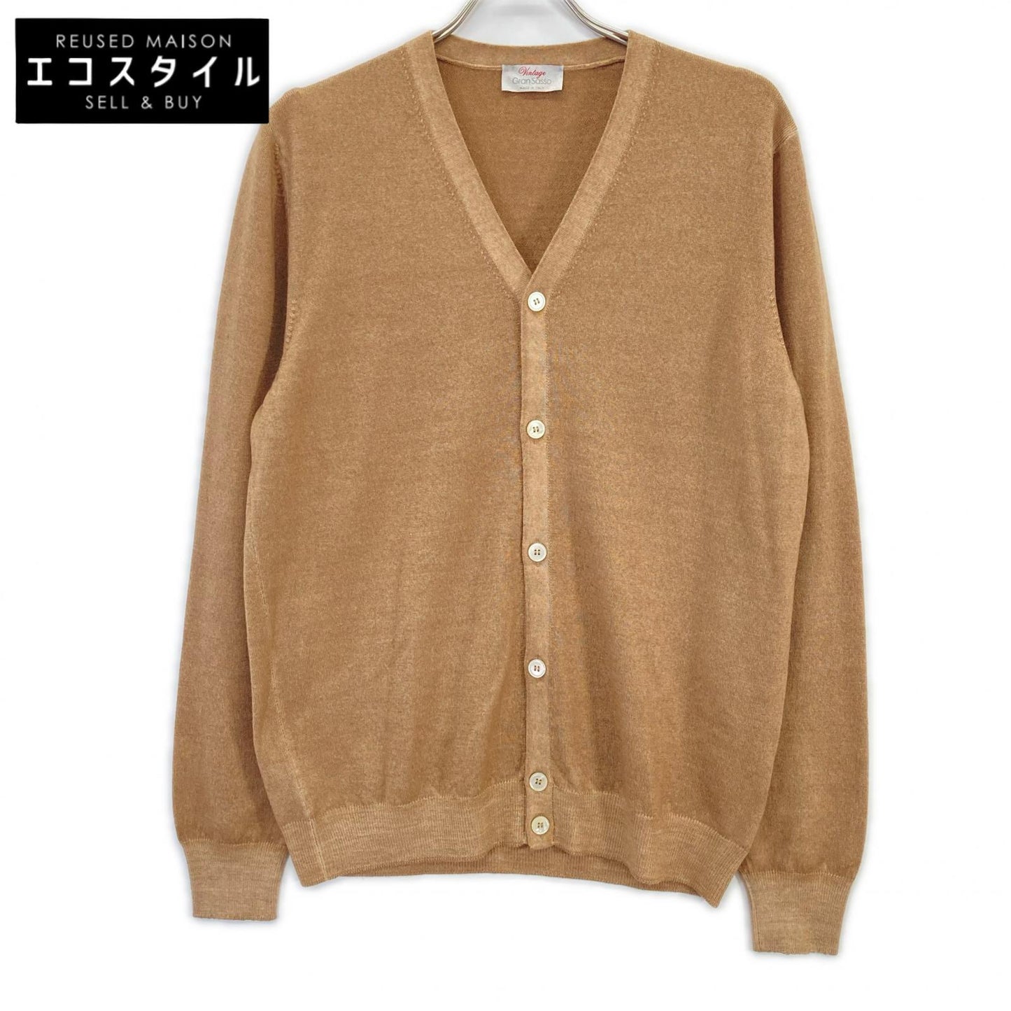 GRAN SASSO 格兰萨索 米色 VINTEGE 55169 22792 羊毛 成品染色 针织开衫 上衣