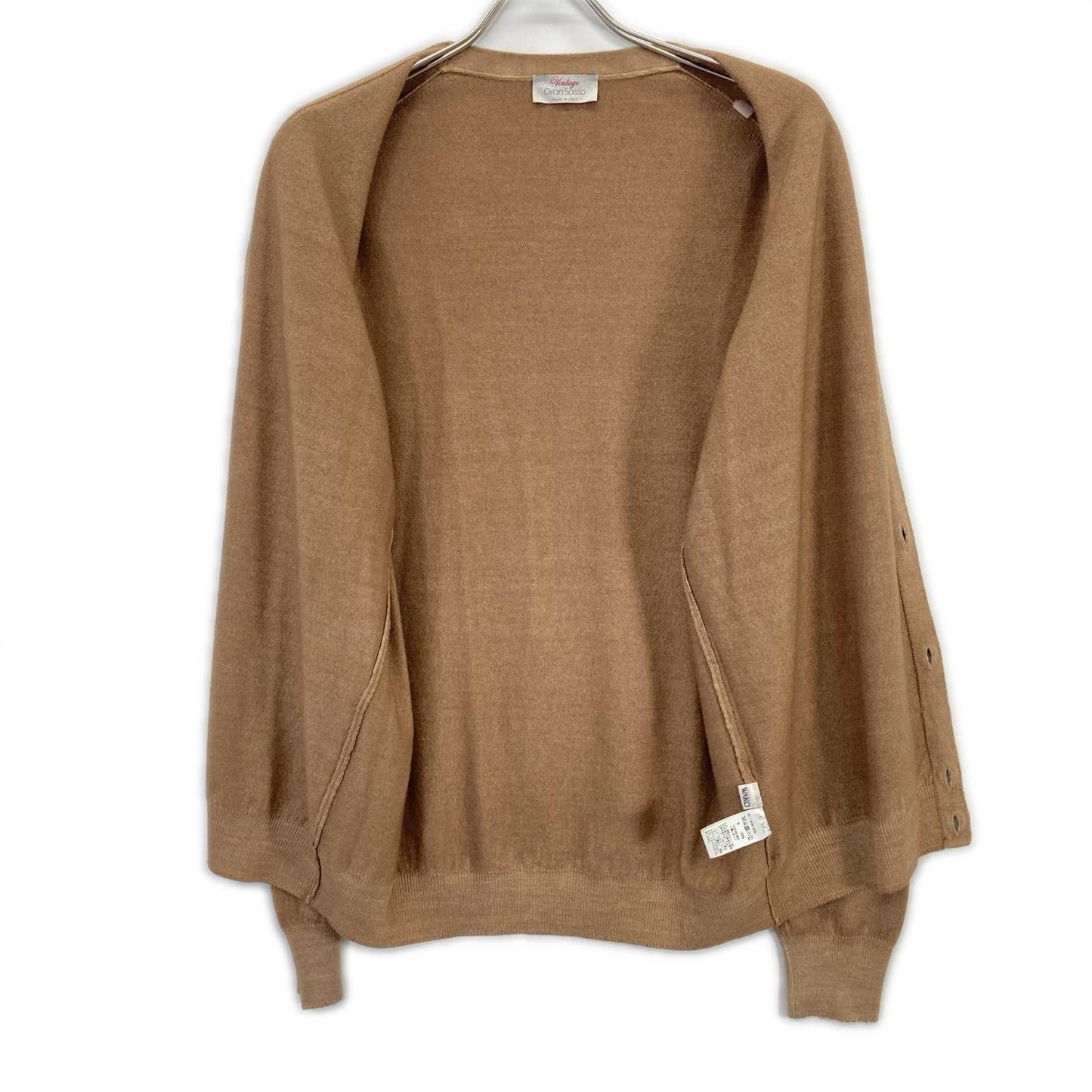 GRAN SASSO 格兰萨索 米色 VINTEGE 55169 22792 羊毛 成品染色 针织开衫 上衣