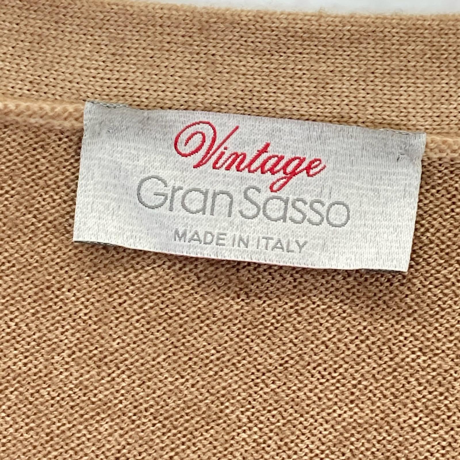 GRAN SASSO 格兰萨索 米色 VINTEGE 55169 22792 羊毛 成品染色 针织开衫 上衣