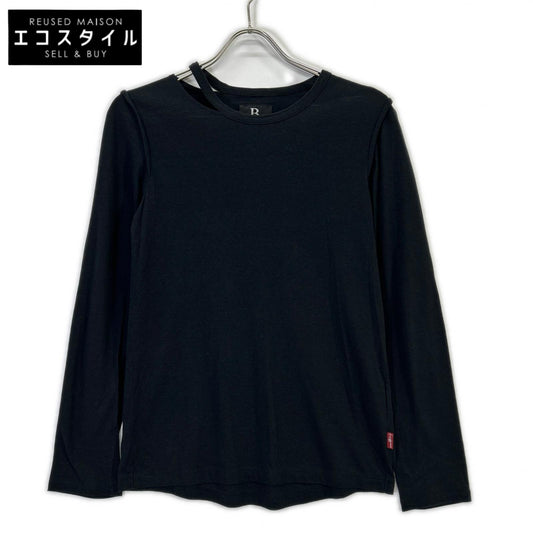 B Yohji Yamamoto ビーヨウジヤマモト NV-T68-270 ブラック デザインクルーネック シャツ トップス