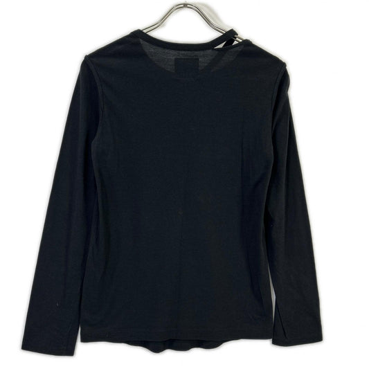 B Yohji Yamamoto ビーヨウジヤマモト NV-T68-270 ブラック デザインクルーネック シャツ トップス