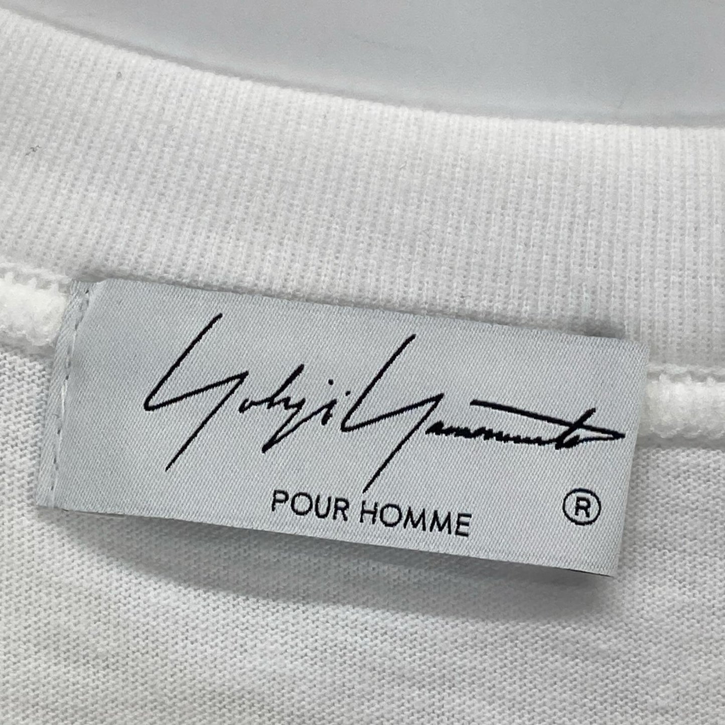 Yohji Yamamoto POUR HOMME ヨウジヤマモトプールオム HO-T77-087 ホワイト 顔料プリントTシャツ トップス