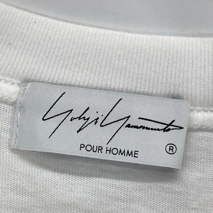 Yohji Yamamoto POUR HOMME ヨウジヤマモトプールオム HO-T77-087 ホワイト 顔料プリントTシャツ トップス