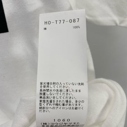Yohji Yamamoto POUR HOMME ヨウジヤマモトプールオム HO-T77-087 ホワイト 顔料プリントTシャツ トップス