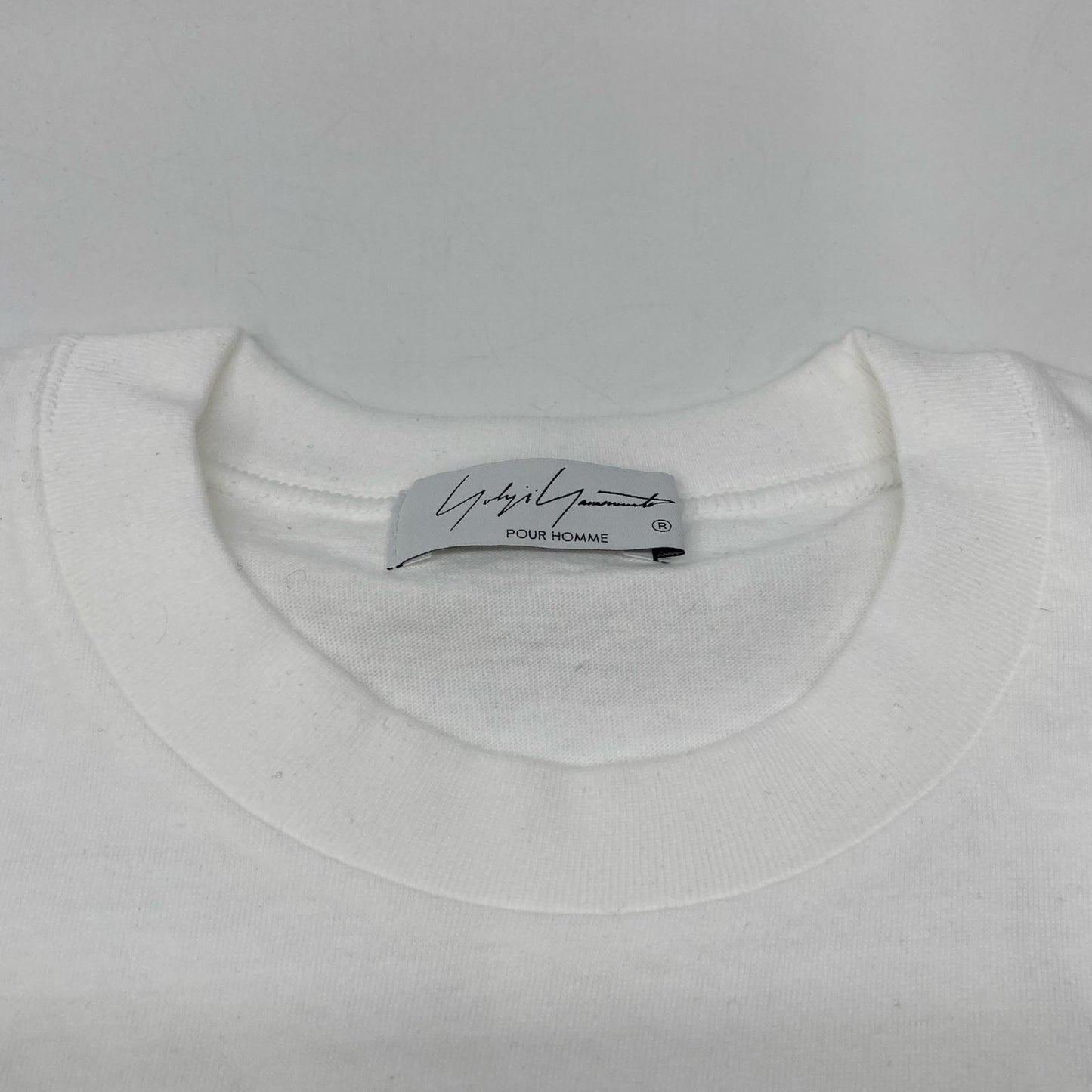 Yohji Yamamoto POUR HOMME ヨウジヤマモトプールオム HO-T77-087 ホワイト 顔料プリントTシャツ トップス