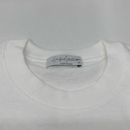 Yohji Yamamoto POUR HOMME ヨウジヤマモトプールオム HO-T77-087 ホワイト 顔料プリントTシャツ トップス